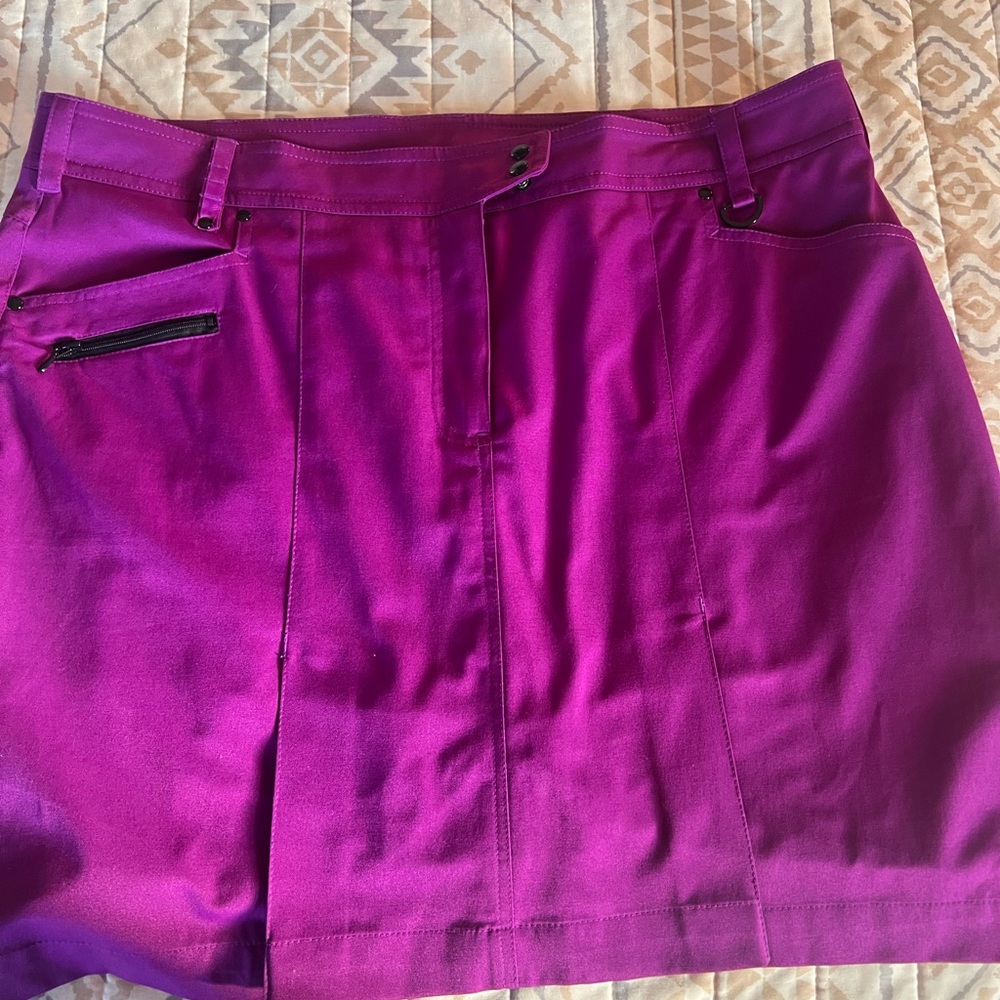 Vibrant Purple Skirt with Zipper Detail